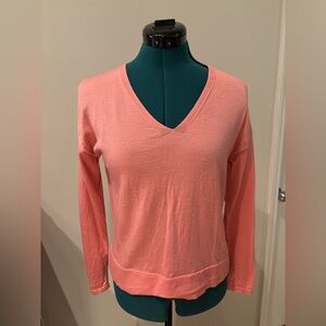 Banana Republic Peachy Pink V-Neck Wool Sweater, women’s small
